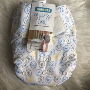 NWT Thirsties One Size All-In-One Diaper